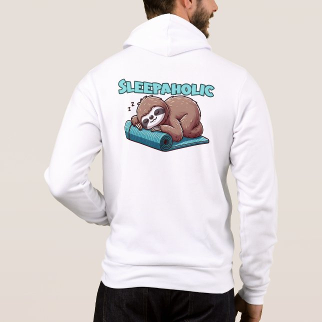 Sudadera Sleepaholic - Lema Durmiente Sobre La Mata De Yoga (Reverso)