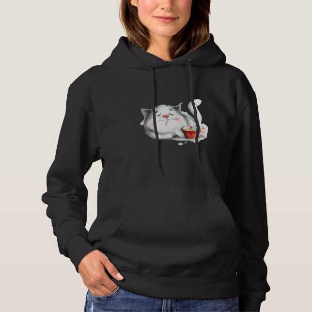 Sudadera Sleeping cat artwork cute kitten (Anverso)