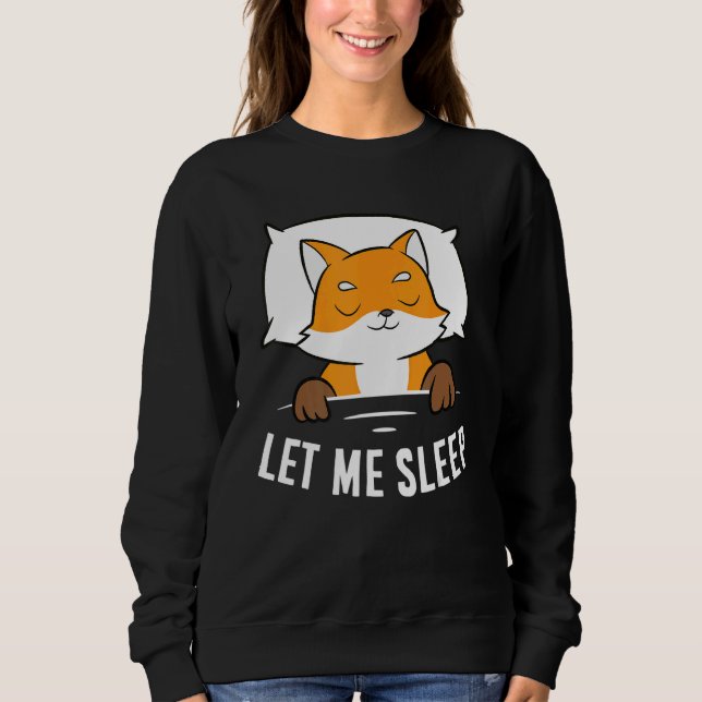 Sudadera Sleeping Fox Let Me Sleep Cute Napping Fox (Anverso)