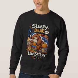 Sudadera Sleepy Bear Low Battery Funny Cozy Bear 