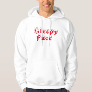Sudadera Sleepy Face: Blanco - Camisas sudorosas básicas