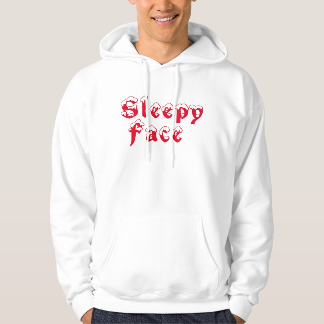 Sudadera Sleepy Face: Blanco - Camisas sudorosas básicas (Anverso)