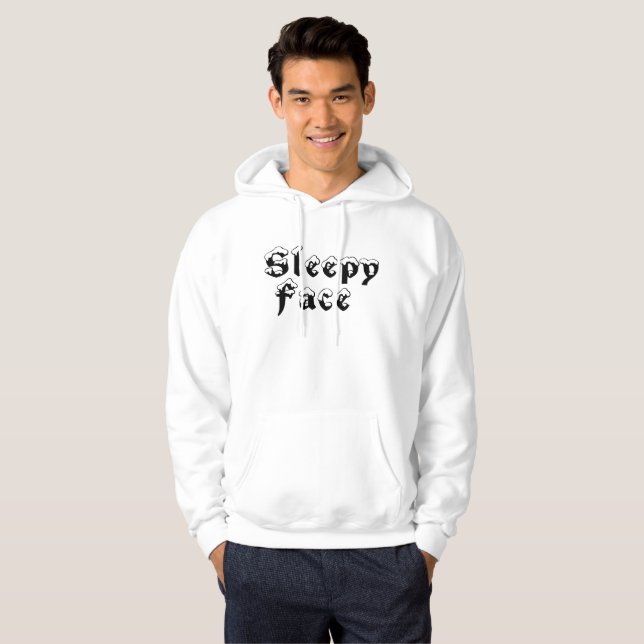Sudadera Sleepy Face: Blanco - Camisas sudorosas básicas