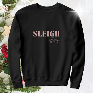 Sudadera Sleigh Minimalista negro y rosa todo el día