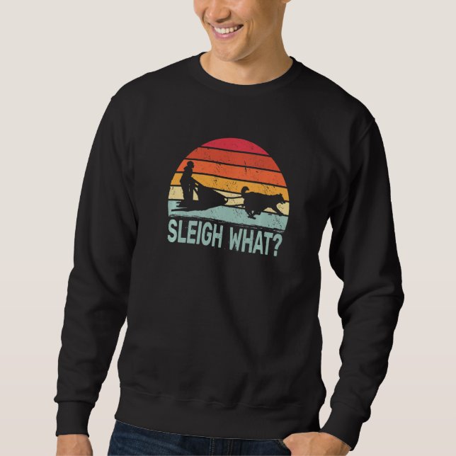 Sudadera Sleigh What retro dog sledding mushing sledding hu (Anverso)