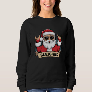 Sudadera Sleigher Navideño Santa Rock Xmas Rocker