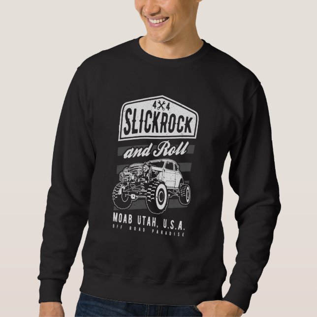 Sudadera Slickrock and Roll Moab Utah Offroad Rock Crawler  (Anverso)