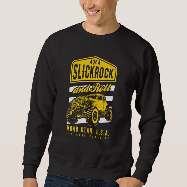 Sudadera Slickrock and Roll Moab Utah Offroad Rock Crawler  (Anverso)