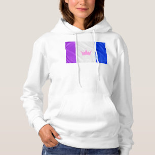 Sudadera SlipperyJoe arrastra bandera de orgullo púrpura bl
