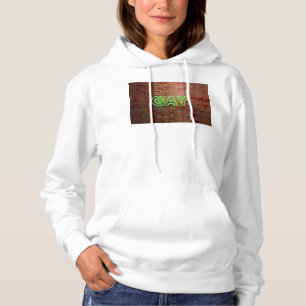 Sudadera SlipperyJoe iluminado letrero de neón gay brillant
