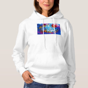 Sudadera SlipperyJoe NYC grafiti luna rodeada de nubes dram
