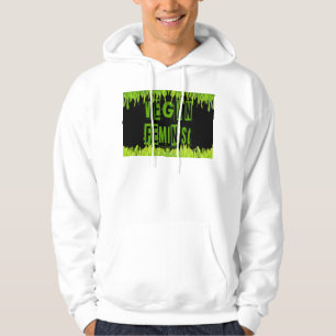 Sudadera SlipperyJoe's atención vegana feminista que llama