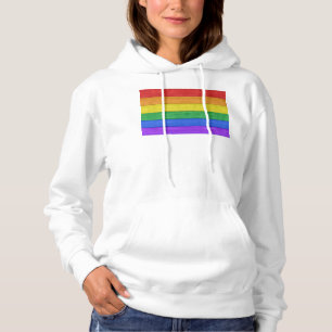 Sudadera SlipperyJoe's clásico arcoíris táctil hecho a mano
