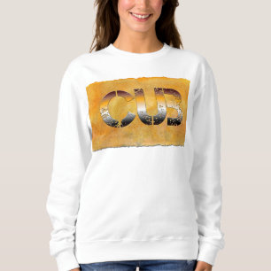 Sudadera SlipperyJoe's cub bear words gold brown tan white