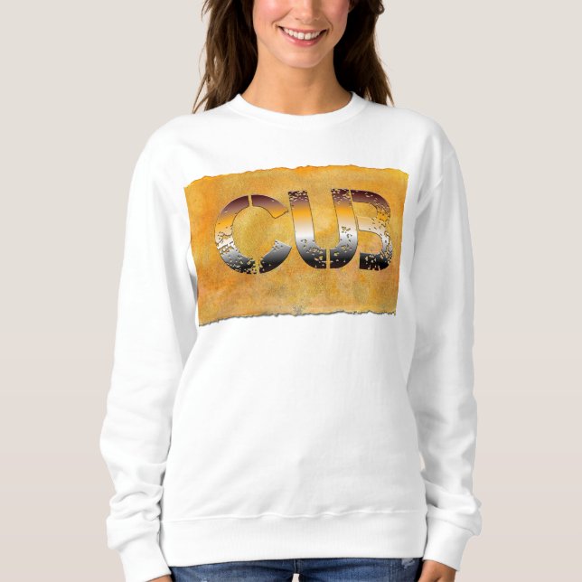 Sudadera SlipperyJoe's cub word naranja-tonos marrones pro (Anverso)