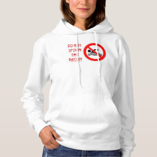 Sudadera SlipperyJoe's Do Not Spoon Bacon red Advertencia m