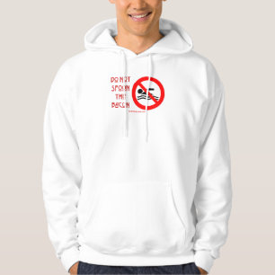 Sudadera SlipperyJoe's Do Not Spoon Bacon red Advertencia m