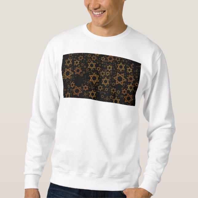 Sudadera SlipperyJoe's Estrella David temática de Hanukkah  (Anverso)
