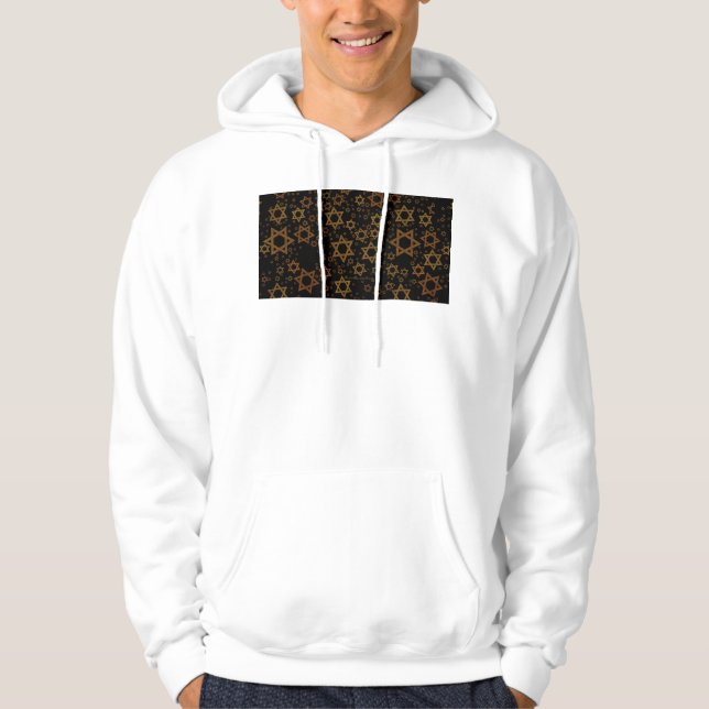Sudadera SlipperyJoe's estrella de David artística temática (Anverso)