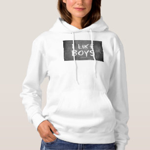 Sudadera SlipperyJoe's me gusta los niños escribir en pizar