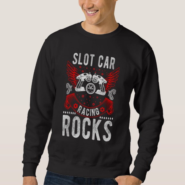 Sudadera Slot Car Racing Rocks Mini Car Drag Racing Slot Ca (Anverso)