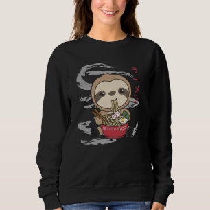 Sudadera Slote Eat Ramen Cute Kawaii Noodle Sloth