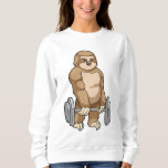 Sudadera Sloth at Bodybuilding with Barbell<br><div class="desc">This design is the perfect gift for a birthday,  Christmas and other celebrations. It is suitable for women,  men and kids.</div>