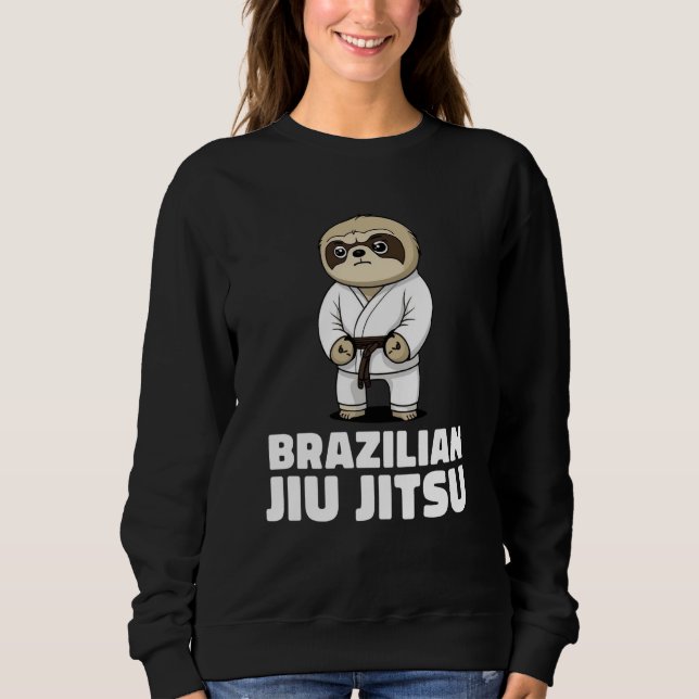Sudadera Sloth Brazilian Jiu Jitsu and Grappling (Anverso)