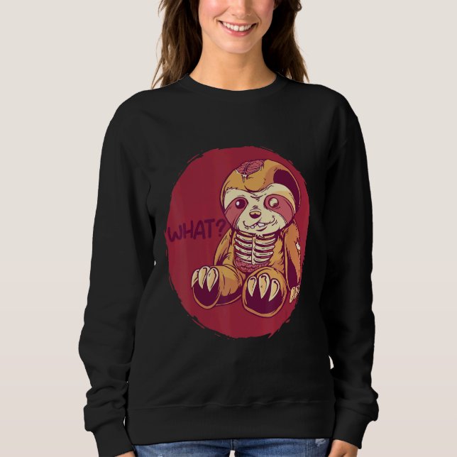 Sudadera Sloth Creepy Horror Murderous Sloths What (Anverso)