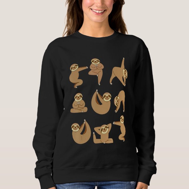 Sudadera Sloth Doing Yoga Curte Sloths (Anverso)
