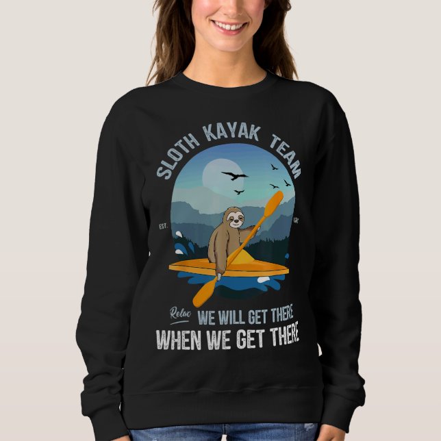 Sudadera Sloth Kayak Team (Anverso)