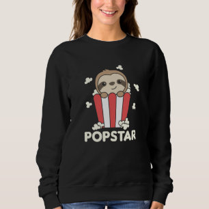 Sudadera Sloth Popcorn Pop Star Poppin Funny Sloth
