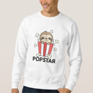 Sudadera Sloth Popcorn Pop Star Poppin Funny Sloth