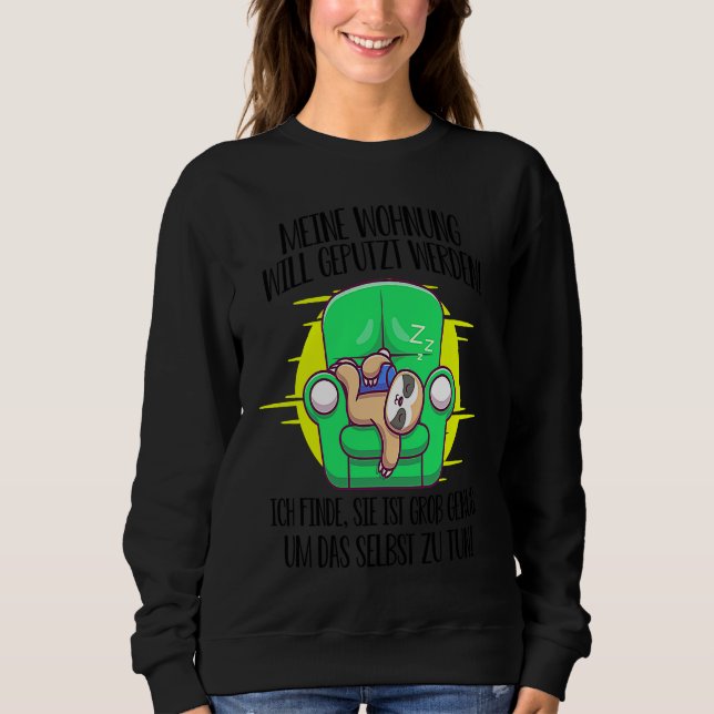 Sudadera sloth saying cleaning window cleaner housework (Anverso)