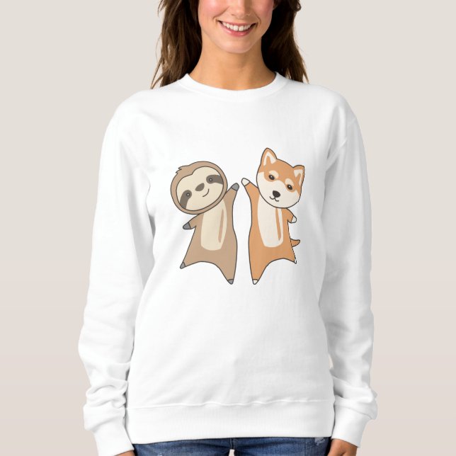 Sudadera Sloth Shiba Dog Animal Lovers Perros Sloth (Anverso)