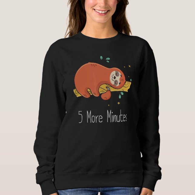 Sudadera Sloth Sloth Lady Lazy Chica Sleepy Nap 5 Más・ (Anverso)