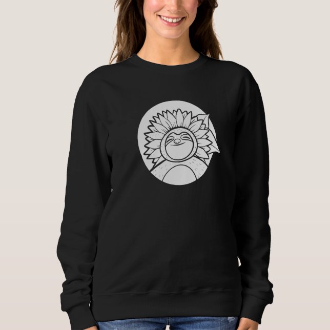 Sudadera Sloth Sunflower Wildlife Animal  Sloth (Anverso)