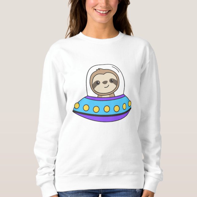 Sudadera Sloth UFO Space Universe Alien Sloths (Anverso)