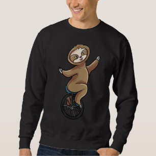 Sudadera Sloth Unicycling Circus Unicyclist