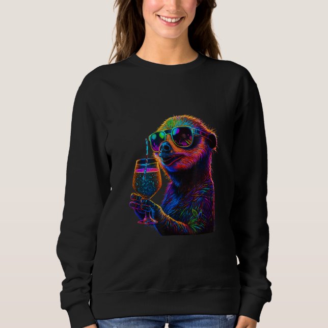 Sudadera Sloth with Cocktail (Anverso)