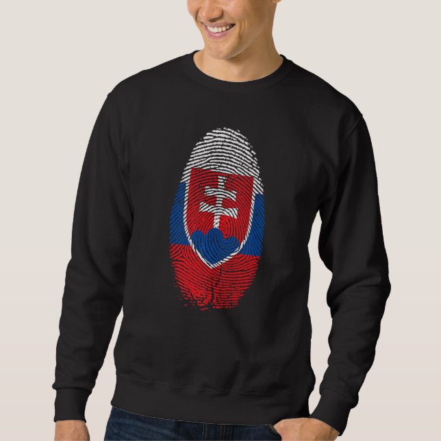Sudadera Slovakia Flag Fingerprint It is in my DNA Slovakia (Anverso)