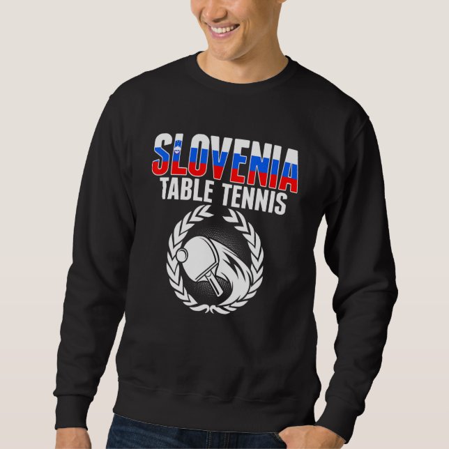 Sudadera Slovenia Table Tennis   Slovenian Ping Pong Suppor (Anverso)