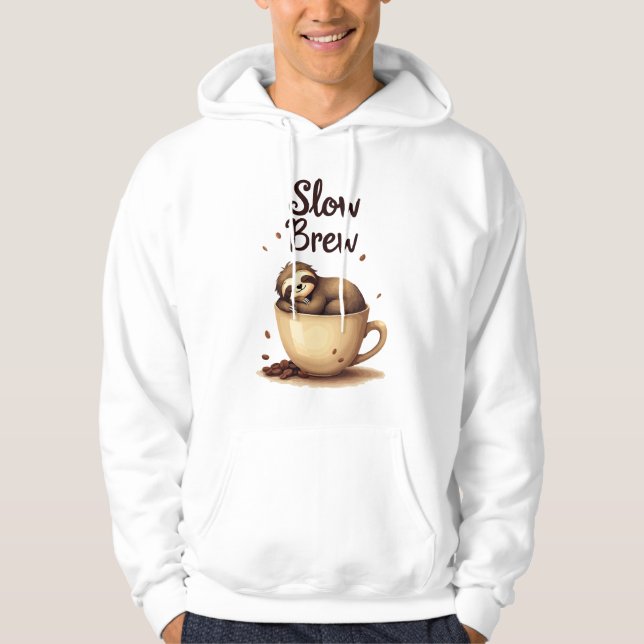 Sudadera Slow Brew Coffee Sloth (Anverso)