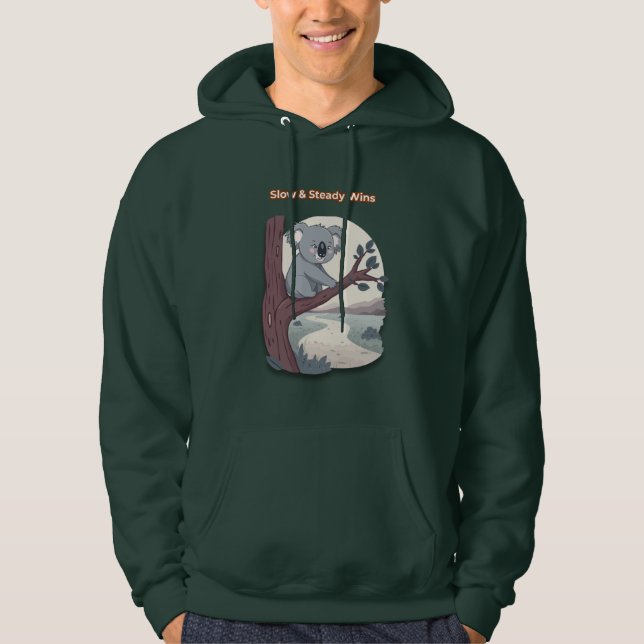 Sudadera **"Slow & Steady Wins – Motivational Cute Koala "* (Anverso)