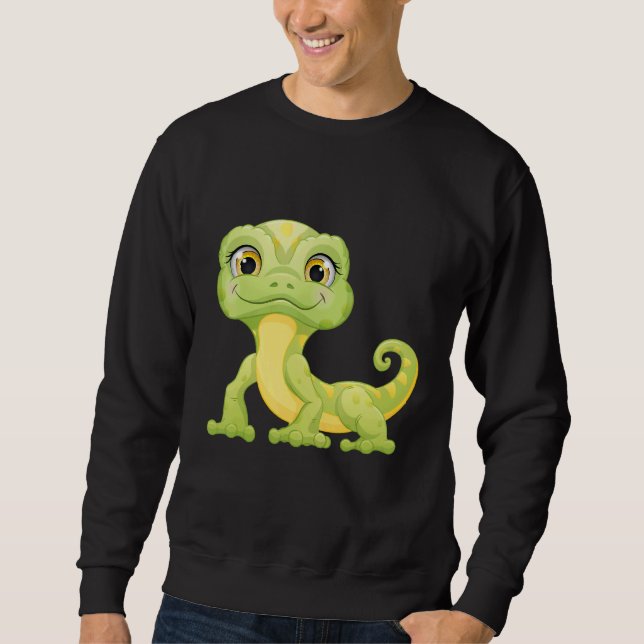 Sudadera Small Green Lizard Iguana Reptiles (Anverso)