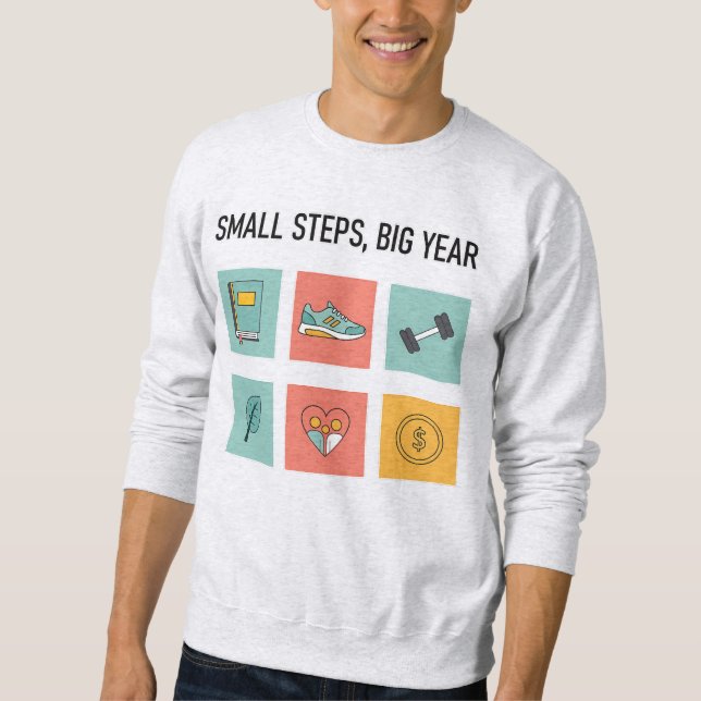 Sudadera Small Steps, Big Year 2026 (Anverso)