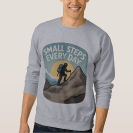 Sudadera Small Steps Every Day Inspirational Hiking Mountai