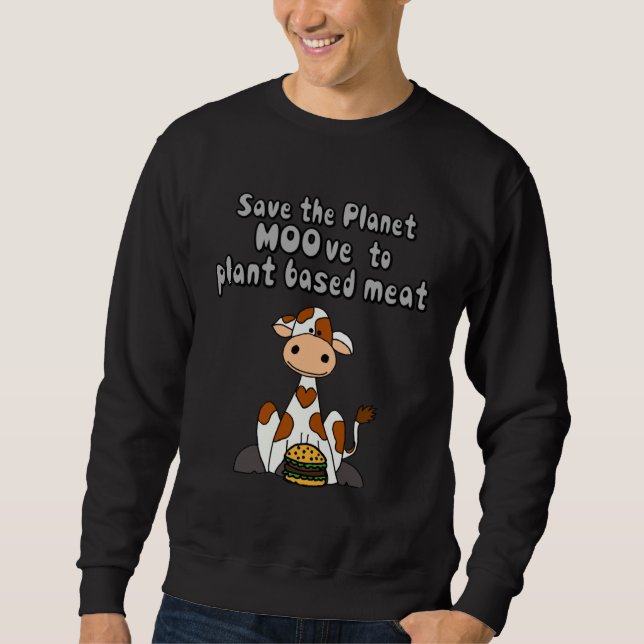 Sudadera Smileteesall  Save the Planet eat Plant Based Meat (Anverso)