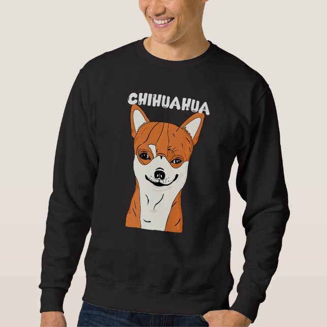 Sudadera Smiling Chihuahua Funny Chihuahua Vintage Little P (Anverso)