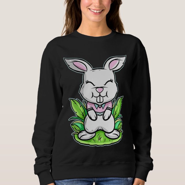 Sudadera Smilling Easter Bunny With Hare Teeth On Easter (Anverso)